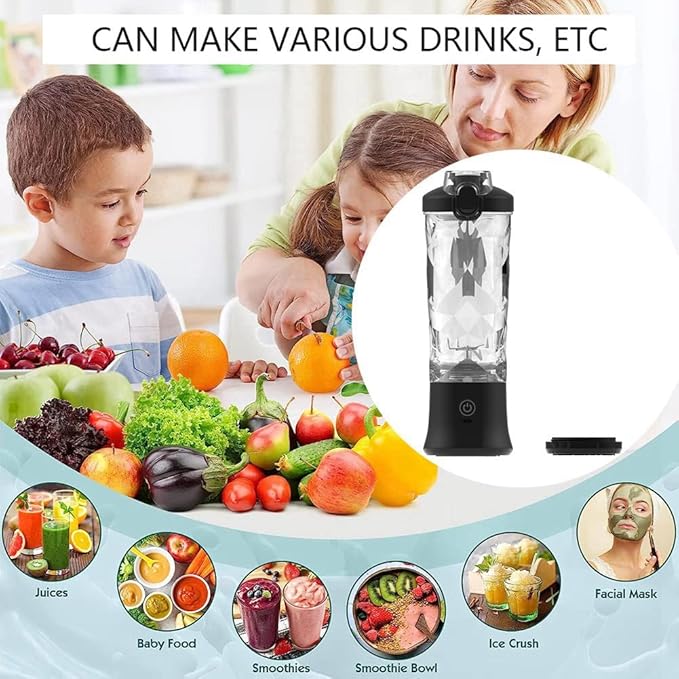 Portable Blender for Shakes and SmoothiesPersonal Blender with Rechargeable USBFruitSmoothie Mixing Machine A