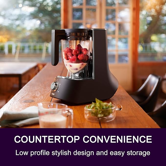 Tiger Smoothie Blender - Japanese Smoothie Maker for Smoothies Crushed Ice Milkshakes Soups Purees Sauces Matcha with Degree Diagonal-Blade Food Processor