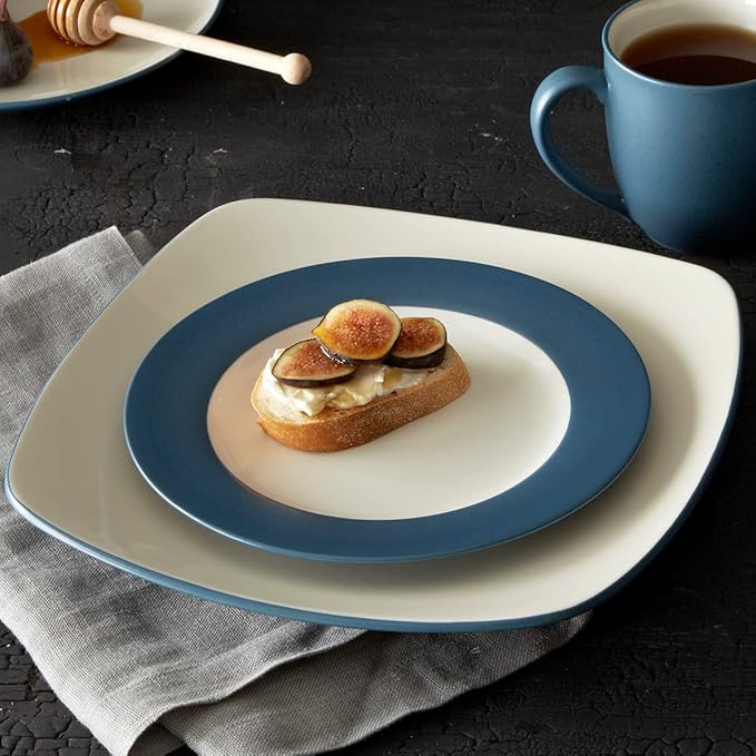 Noritake Colorwave Blue 4-Piece Square Place Setting Service for 1