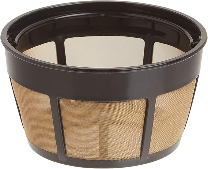 Cuisinart Coffee Maker 14-Cup Glass Carafe Fully Automatic for Brew Strength Control &amp 1-4 Cup Setting Stainless Steel DCC-3200P1 &amp GTF-B Gold Tone Coffee Filter Basket Burr Mill