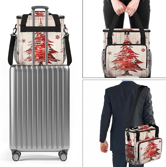 Christmas Tree Coffee Maker Carrying Bag Magical Tree Travel Storage Bag Compatible with K-Mini or K-Mini Plus Single Serve Coffee Brewer Carrying Case with Multiple Pockets &amp Shoulder Strap