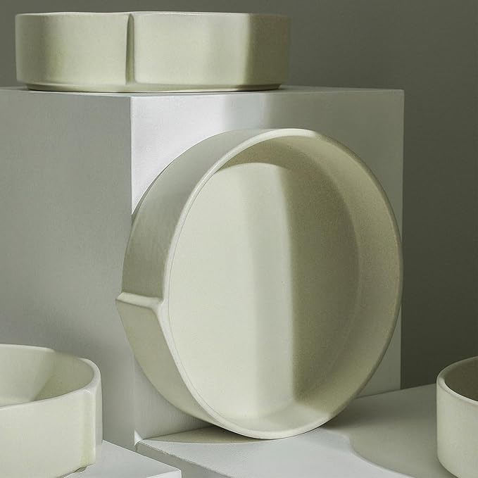 Stone Lain Bao 4-Piece Pasta Bowl Set Stoneware Beige
