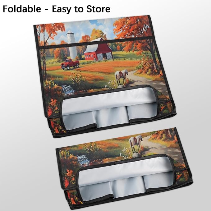 cfpolar Kitchen Aid Mixer Cover Compatible with 6-8 Quarts Fall Pumpkin Truck Horse Farm Stand Mixer Cover Kitchen Aid Mixers Accessories Appliance Organizer Bag Dust Covers with Zipper Pocket