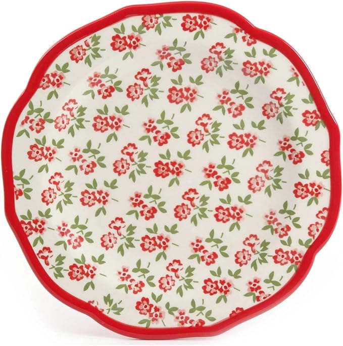 12-Piece Stoneware Dinnerware Set Multicolor Pattern Service for 4