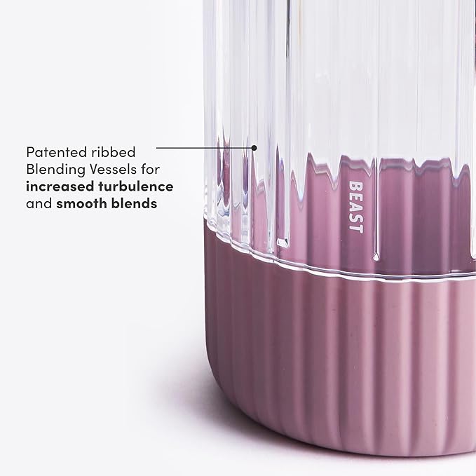 Beast Mighty 850 Plus | Premium Compact Personal Blender | Smoothies Shakes Dressings Sauces | Blends Ice and Frozen Fruit | New XL Vessel | Extra Vessels Lids and Straws | 850W (Lilac)