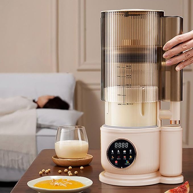 aqxreight Electric Juicer 1500ML Multi Function Blender with 8 Preset Programs and Heat Preservation Function for Smoothie Soy Milk Hot Soup Ice Crushing