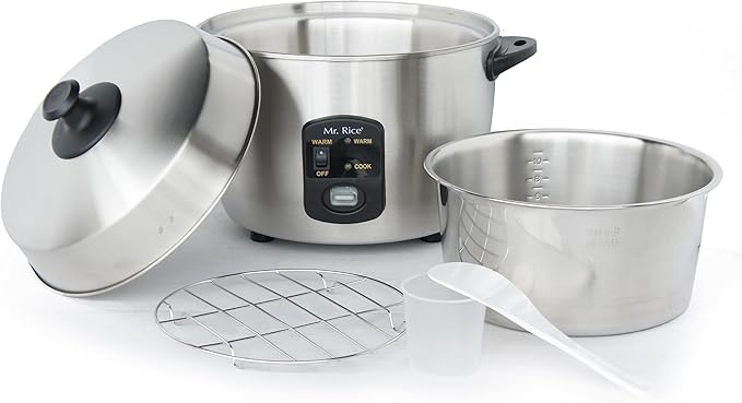 Sunpentown SC-889 10-Cup Stainless-Steed Rice Cooker and Steamer