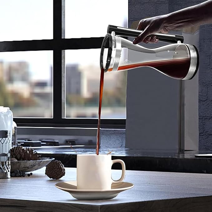 240ml Syphon Vacuum Coffee Maker Glass Electric Siphon Pot 3 Adjustable Gears 30 Minute Keep Warm Stainless Steel Filter Better Than Pour Over Coffee