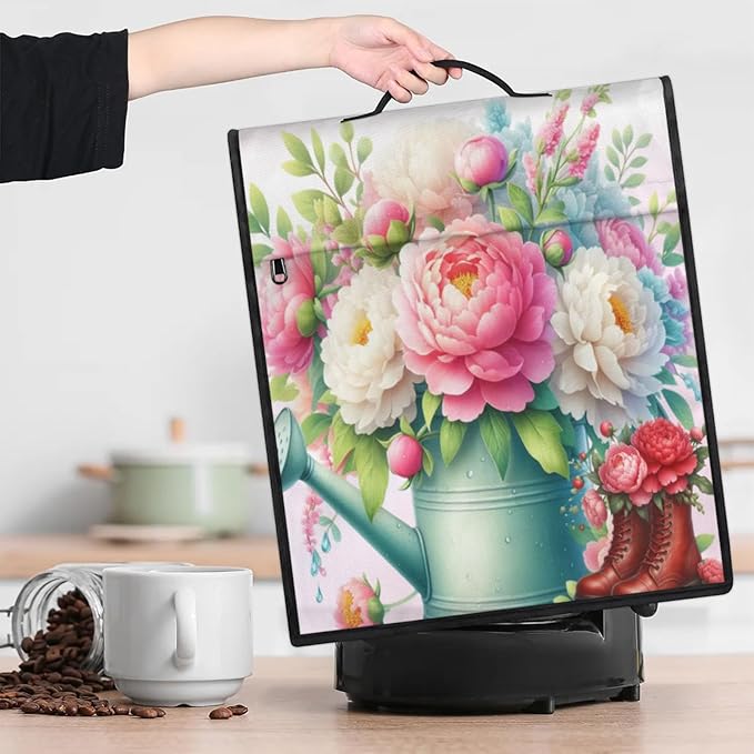 Kitchen Aid Mixer Cover Flower Florals Stand Mixer Cover Compatible with 6-8 Quarts Stand Mixers Dust Covers with Zipper Pocket Foldable Washable Kitchen Aid Organizer Bag