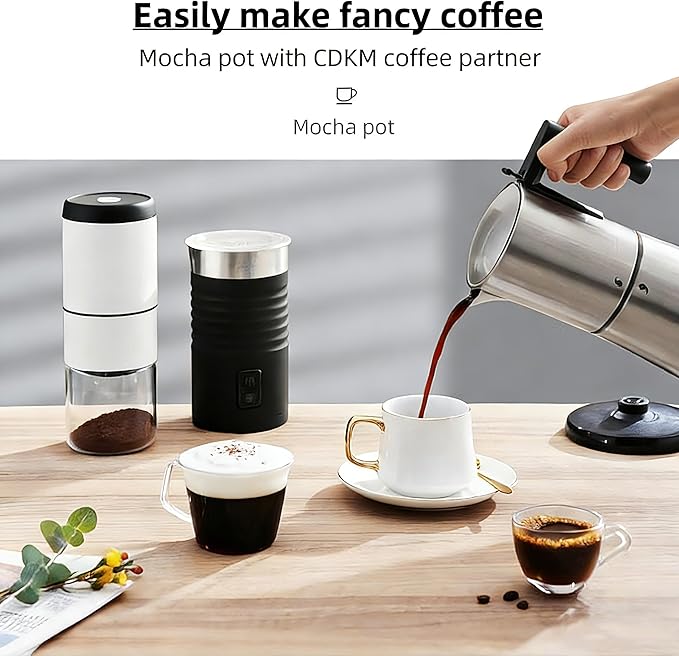 Fully automatic mocha coffee potOne-touch Electric Coffee Maker3-6 Cups Stainless Steel espresso machineAnti-scalding Automatic power-offGift IdeaSafety