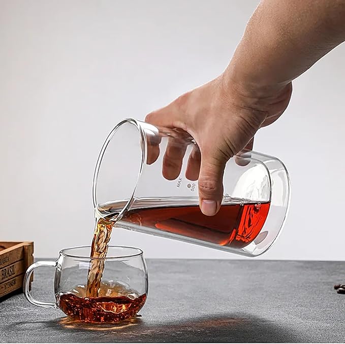 Ice Drip Coffee PotCold Brew Coffee MachineCold Drip Coffee Cold Brew Drip Tower500ML/17oz Double Glass Cold Brew Iced Coffee BrewerKitchen Bar Drip Pot Ice Cold Drinking Pot