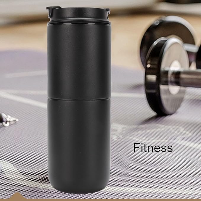 Sanpyl Portable Electric Espresso Machine 350ML Cordless Travel Coffee Maker for Camping Car with 15 Grinding Settings (Black)