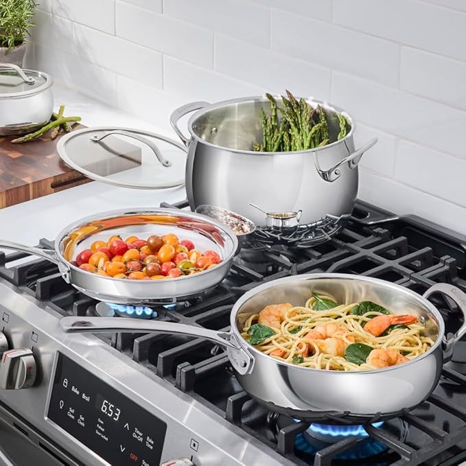 Cuisinart 12-Piece PureClad™ Triple-Ply Stainless Steel Cookware Set PCT-12