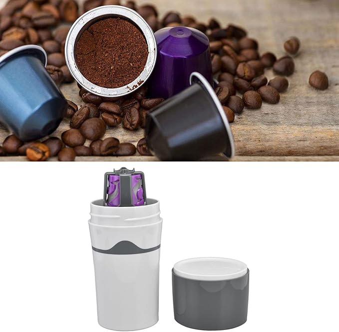 Portable Coffee Maker Single Serve Machine 360 Degree Side Leakage Prevention Manual Drip for Travel Camping Office Home Use (Gray)