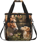 Horse Dog Coffee Maker Carrying Bag Portable Travel Storage Tote Bag Compatible with K-Mini or K-Mini Plus Single Serve Coffee Brewer Carrying Case with Multiple Pockets &amp Shoulder Strap