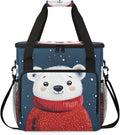 Cartoon Coffee Maker Travel Bag Bear Insulated Grocery Bag Travel Picnic Leakproof Cooler Bags With Shoulder Strap