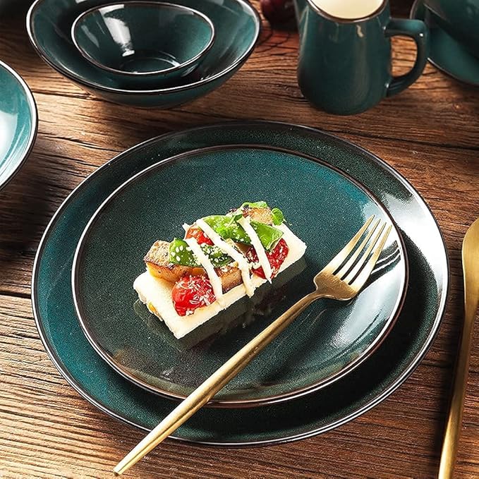 Porcelain Dinnerware Sets Plates and Bowls Sets 48pcs Ceramics Dinnerware Sets Porcelain Dishes Set Complete Table Service Compatible wit