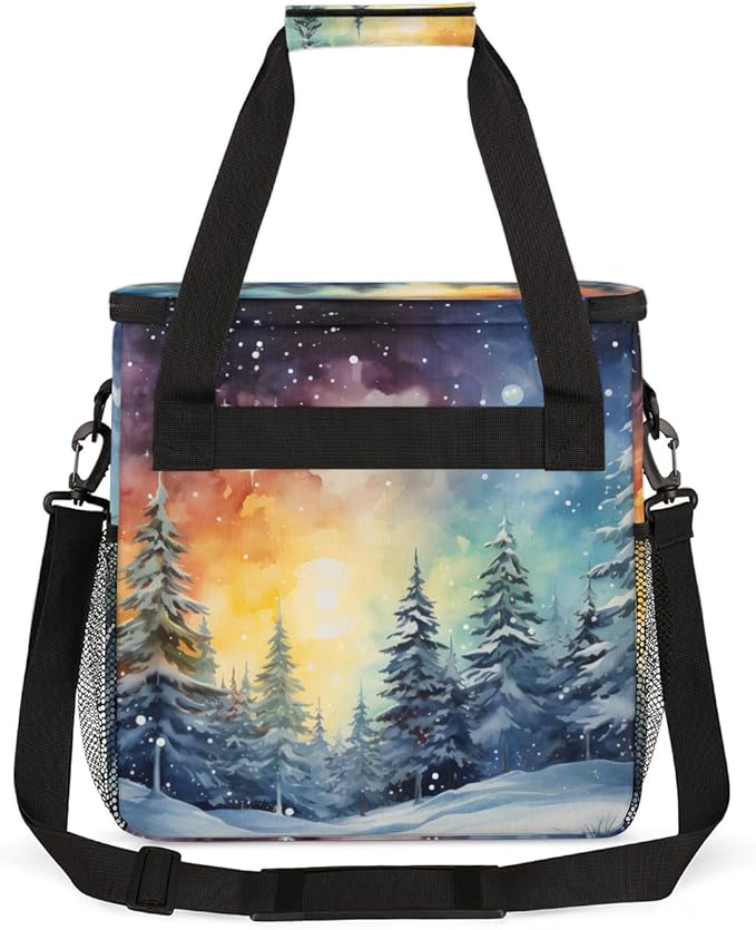 Abstract Tree Coffee Maker Carrying Bag Cartoon Tree Travel Storage Bag Compatible with K-Mini or K-Mini Plus Single Serve Coffee Brewer Carrying Case with Multiple Pockets &amp Shoulder Strap