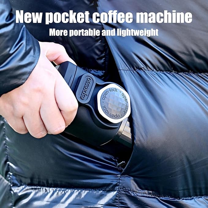 Travel Coffee Maker | Reusable Grinder Hand-Pressed Serve Machine Car Coffee Maker - Portable Electric CoffeeMaker For Kitchen Camping Car Outdoor Indoor