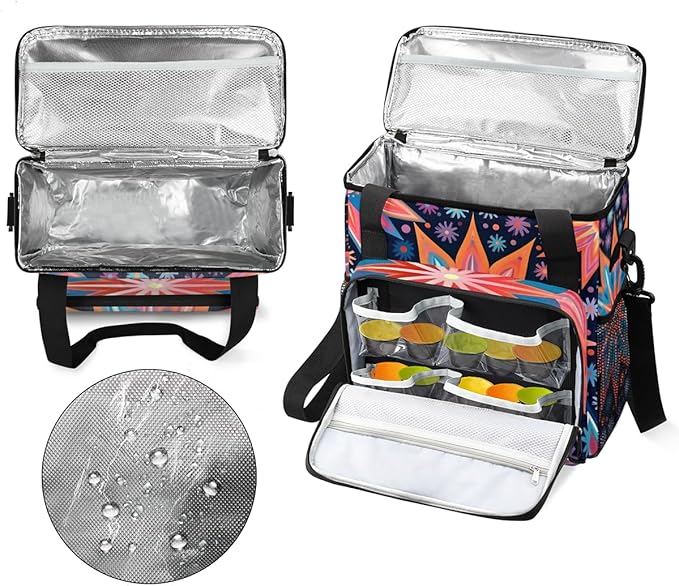 Watercolor Explosion Coffee Maker Carrying Bag Crazy Lines Star Travel Storage Bag Compatible with K-Mini or K-Mini Plus Single Serve Coffee Brewer Carrying Case with Pockets &amp Shoulder Strap