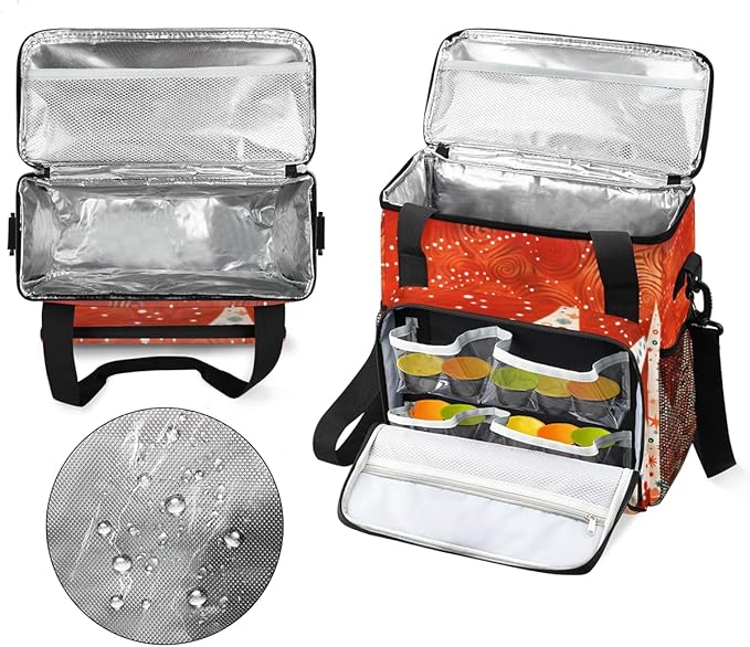 Xmas Tree Coffee Maker Carrying Bag Glitter Tree Travel Storage Bag Compatible with K-Mini or K-Mini Plus Single Serve Coffee Brewer Carrying Case with Multiple Pockets &amp Shoulder Strap