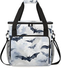 Gothic Bat Coffee Maker Carrying Bag Oil Painting Bat Travel Storage Bag Compatible with K-Mini or K-Mini Plus Single Serve Coffee Brewer Carrying Case with Multiple Pockets &amp Shoulder Strap