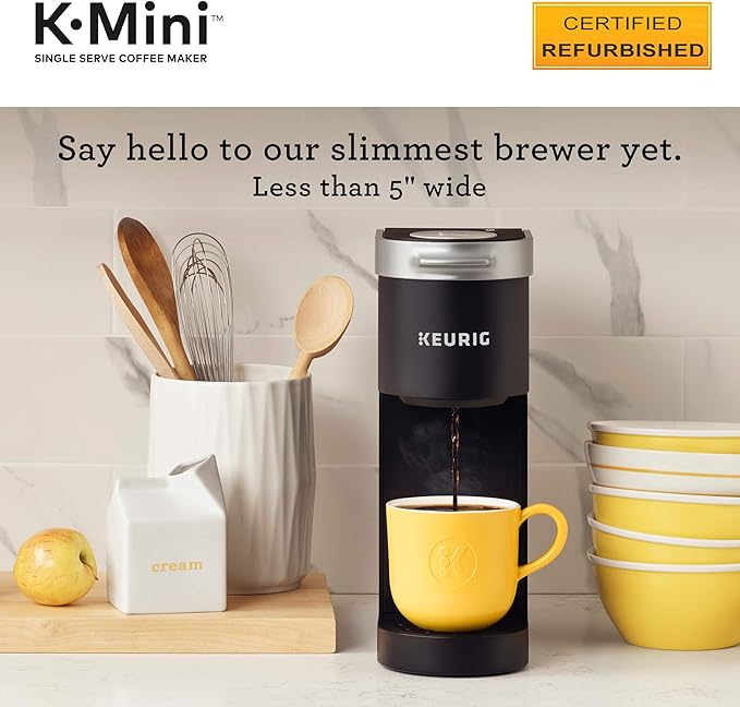 Keurig K-Mini Coffee Maker Certified Refurbished Black (Renewed)