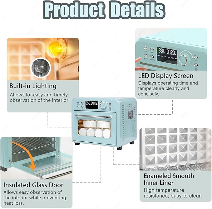 Professional 1400W Sublimation Convection Oven for Bulk Production - Digital Display Intuitive Operation360°Even Heating for Printing on Mugs Cups Tumblers 30L