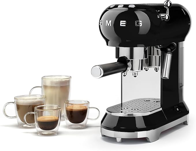 Smeg - Coffee Machine - 11+ - Espresso Coffee Machine - Black