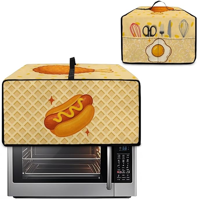 Doojoayie Hot Dog Toaster Cover 6 Slice Bread Making Machine Dust Protector Dust-proof Appliance Covers for Toaster/Small Appliance/Air Fryer