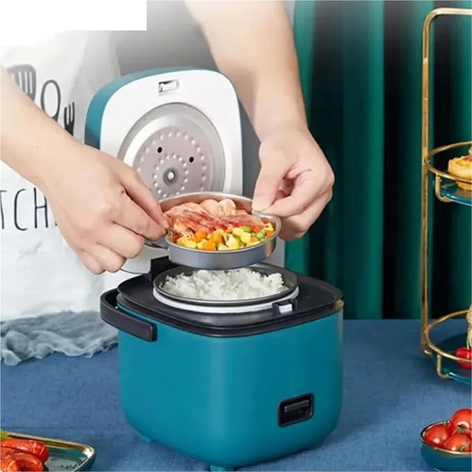 Smart Electric Rice Cooker Multicooker Mini Electric Cooking Pot Non-Stick Cooker 1-2 People Household Kitchen Appliance 220V(Frame covers)