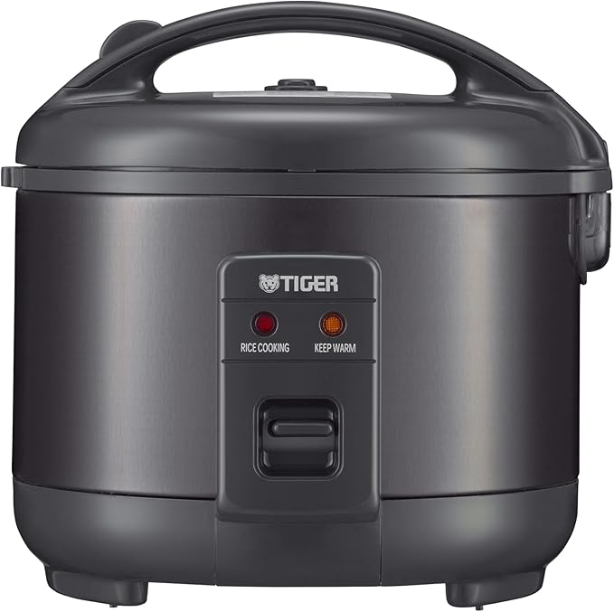 Tiger JNP-S55U-KY 3 Cup Capacity White Rice Cooker with Non-Stick Inner Pot Retractable Power Cord and Keep Warm up to 12 hours (Obsidian Black)