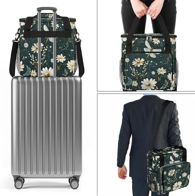 Daisy Dragonfly Coffee Maker Carrying Bag for Keurig K-Mini or K-Mini Plus Storage Portable Coffee Maker Travel Bag