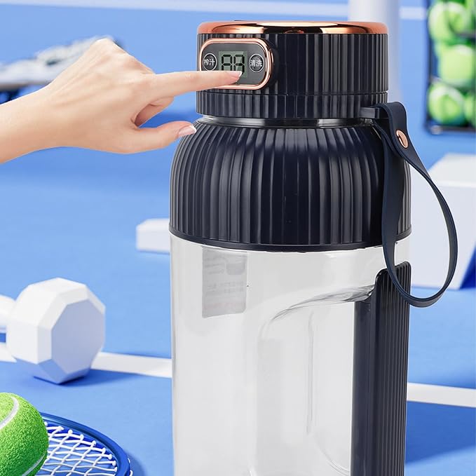 Portable Juicer Cup 1200ml Multifunctional Mini Travel Blender Gym Office Sports Outdoor (Blue)
