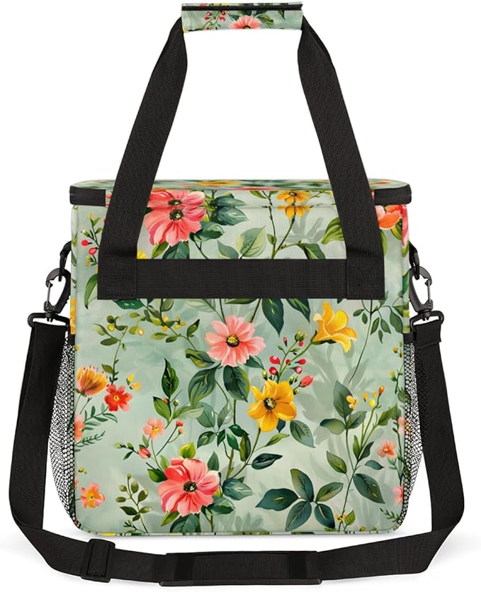 Petal-soft Flower Coffee Maker Carrying Bag Portable Travel Storage Tote Bag Compatible with K-Mini or K-Mini Plus Single Serve Coffee Brewer Carrying Case with Multiple Pockets &amp Shoulder Strap