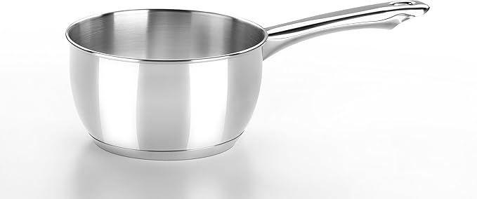 Monix Optima 2 4-Piece Stainless Steel 18/10 Battery Suitable for All Cooking and Induction: 20 cm Saucepan 20 cm and 24 cm Glass and Saucepan 16 cm without Lid
