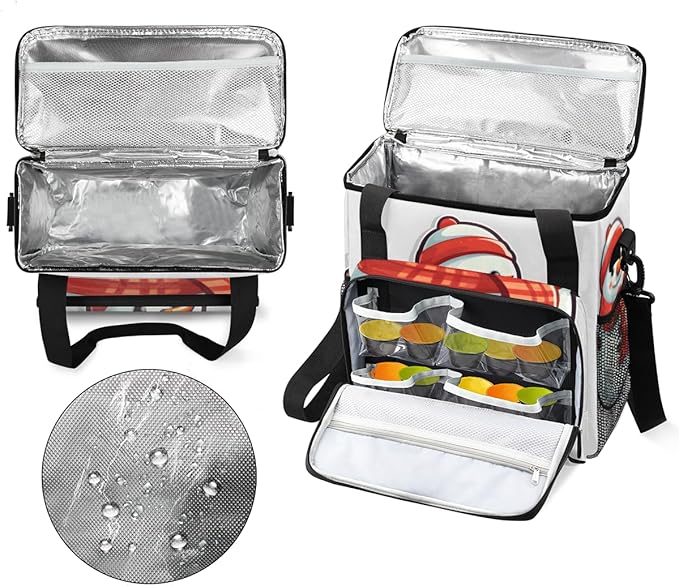 Xmas Snowman Coffee Maker Carrying Bag Cute Snowman Travel Storage Bag Compatible with K-Mini or K-Mini Plus Single Serve Coffee Brewer Carrying Case with Multiple Pockets &amp Shoulder Strap