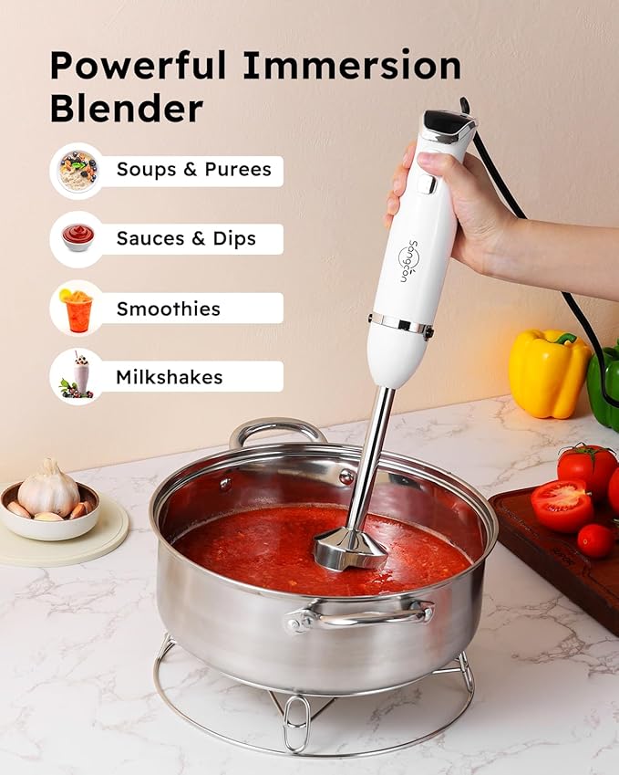 Sangcon Blenders and Food Processor Combo for Kitchen Bundle with immersion blender
