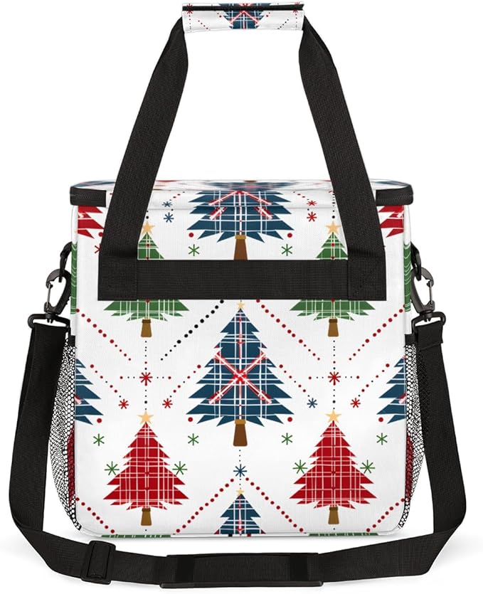 Bright Tree Christmas Coffee Maker Carrying Bag Portable Travel Storage Tote Bag Compatible with K-Mini or K-Mini Plus Single Serve Coffee Brewer Carrying Case with Multiple Pockets &amp Shoulder S