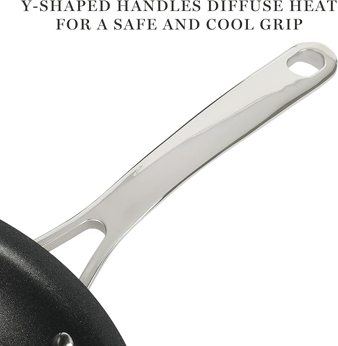Martha Stewart Lockton 2 Piece 10 &amp 12 Heavy Gauge Aluminum Premium Nonstick Fry Pan Set - Martha Blue