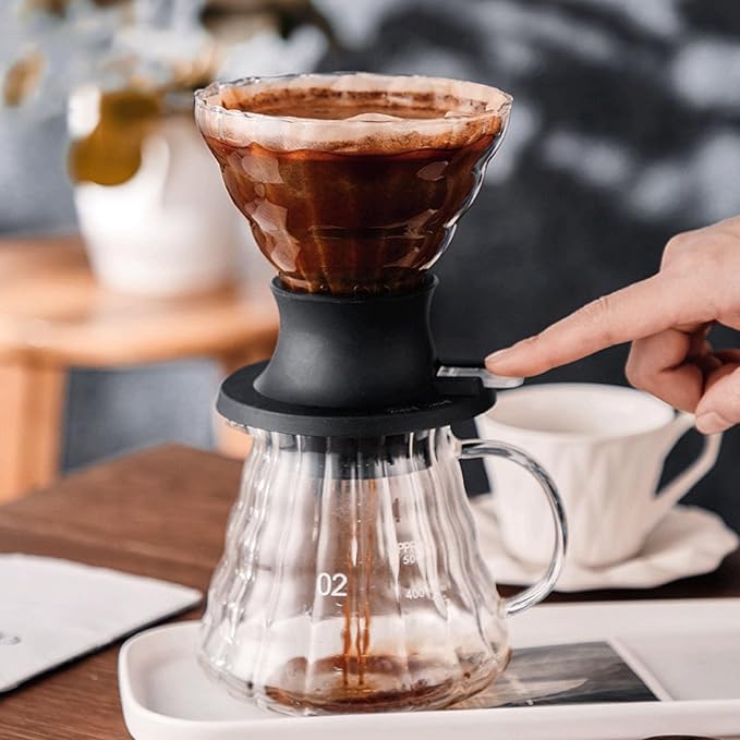 Pour Over Cone Coffee Dripper Prevent Fall Off Pour Over Coffee Dripper High Temperature Resistance Easy Cleansing for Immersion Extraction for Home Use