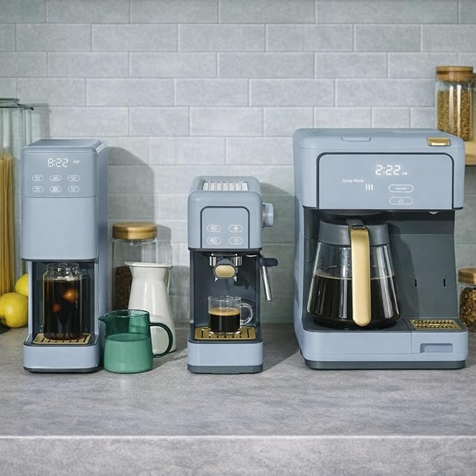 Multi Brew Coffee Maker with Single Serve and Carafe Brewing Options for Countertop Home Use (Cornflower Blue)
