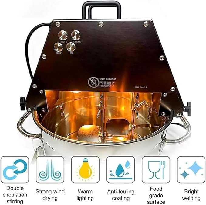 Stand Automatic BlenderWith Auxiliary FanAir Volume Of 400L Per Minute10 Large CapacitySupports Gas Stove Heating Stirring (110v)