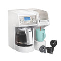 Hamilton Beach FlexBrew Trio 2-Way Coffee Maker Compatible with K-Cup Pods or Grounds Combo Single Serve &amp Full 12 Cup Coffee Pot White Fast Brewing Removeable Reservoir