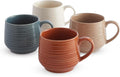 Sango 17.5 oz Stoneware Coffee Mugs Set of 4 Rustic Ceramic Mug with Speckled Reactive Glaze Large Pottery Drinkware for Coffee or Tea Dishwasher &amp Microwave Safe Mugs Siterra Painter’s Palett