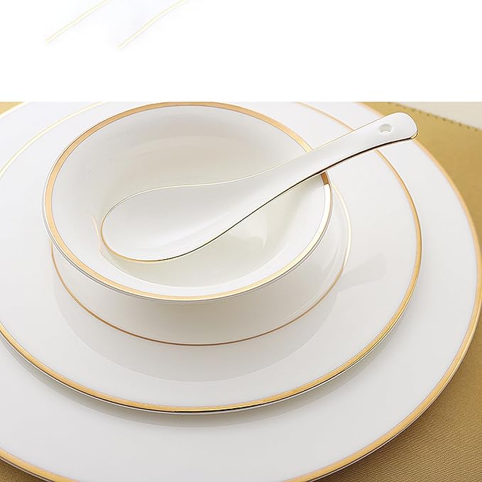 Light luxury Bone China Dinnerware Sets Service for 6Delicate afternoon tea Dinnerware SetSteak Dinner Plates Dish Setwedding hotel family gathering banquet AG