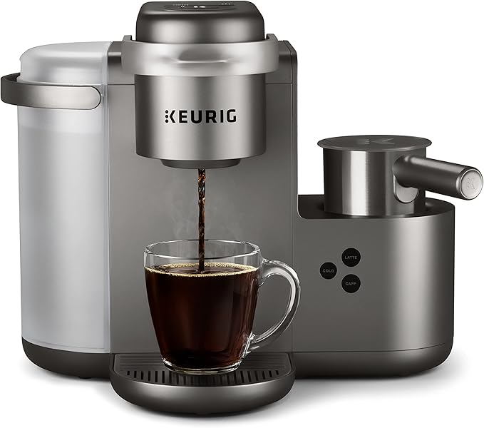 Keurig K-Café Special Edition Single Serve K-Cup Pod Coffee Latte and Cappuccino Maker with Milk Frother for Speciality Beverages Grey Keurig COFFEE_MAKER