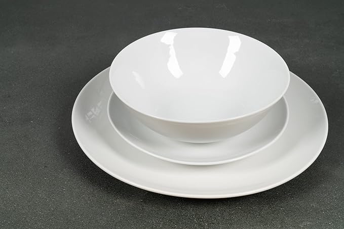 10 Strawberry Street Simply Coupe Dinnerware Set White Service for 4 ( 12 Piece)