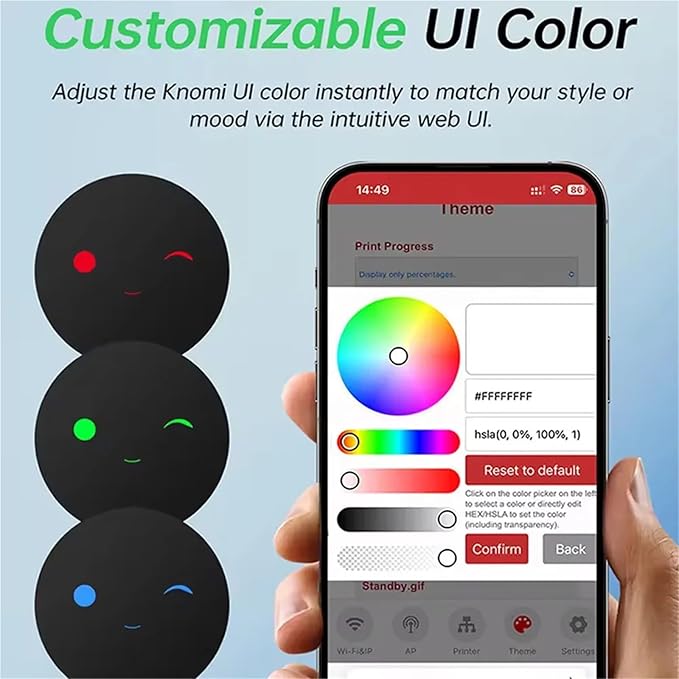 Original Knomi Hi for Creality Hi 3D Printer Smart Display Seamlesslal-time Print Monitoring Tool OTA Firmware Update