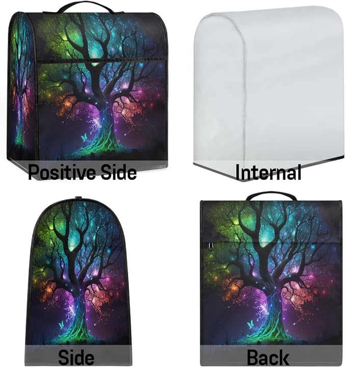cfpolar Kitchen Aid Mixer Cover Compatible with 6-8 Quarts Tree Of Life Butterfly Stand Mixer Cover Kitchen Aid Mixers Accessories Appliance Organizer Bag Dust Covers with Zipper Pocket